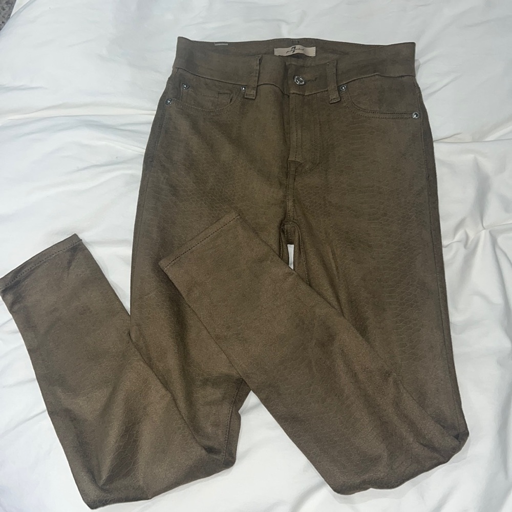 7 for all man kind snake print brown jeans NWOT